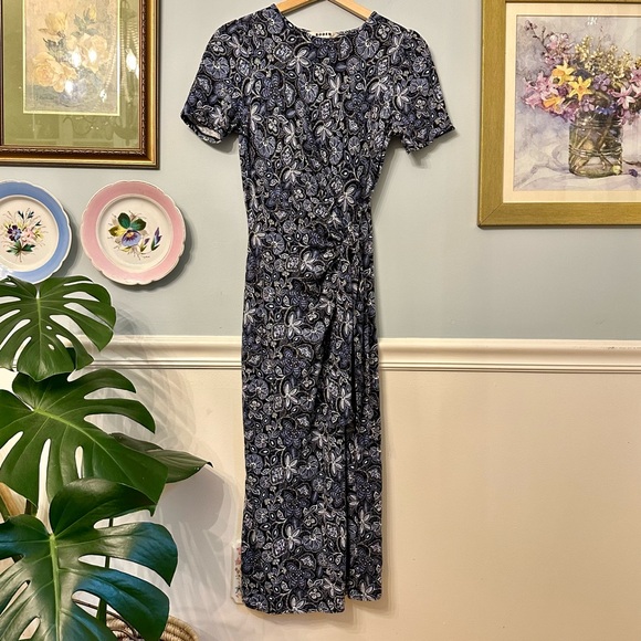 Boden Dresses & Skirts - Boden Blue White Paisley Gathered Wrap Dress Office Wedding Guest Career Sz 4